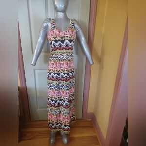 Woman's Feather Dress Medium  Sleeveless Maxi Dress summer